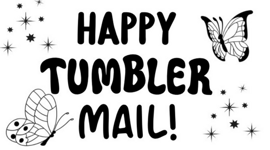Happy Tumbler Mail Butterflies