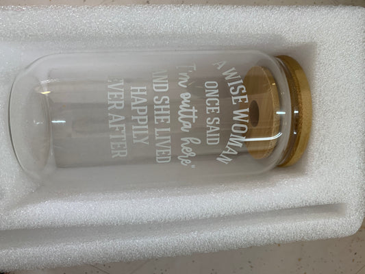 glass can cup