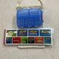 Travel pill case and labels