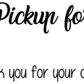 Pick Up For Hearts - Thank You For Your Order