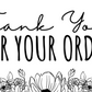 Thank You For Your Order Floral